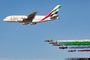 Airbus A380 Emirates & patrouille acrobatique Emirats Arabes Unis